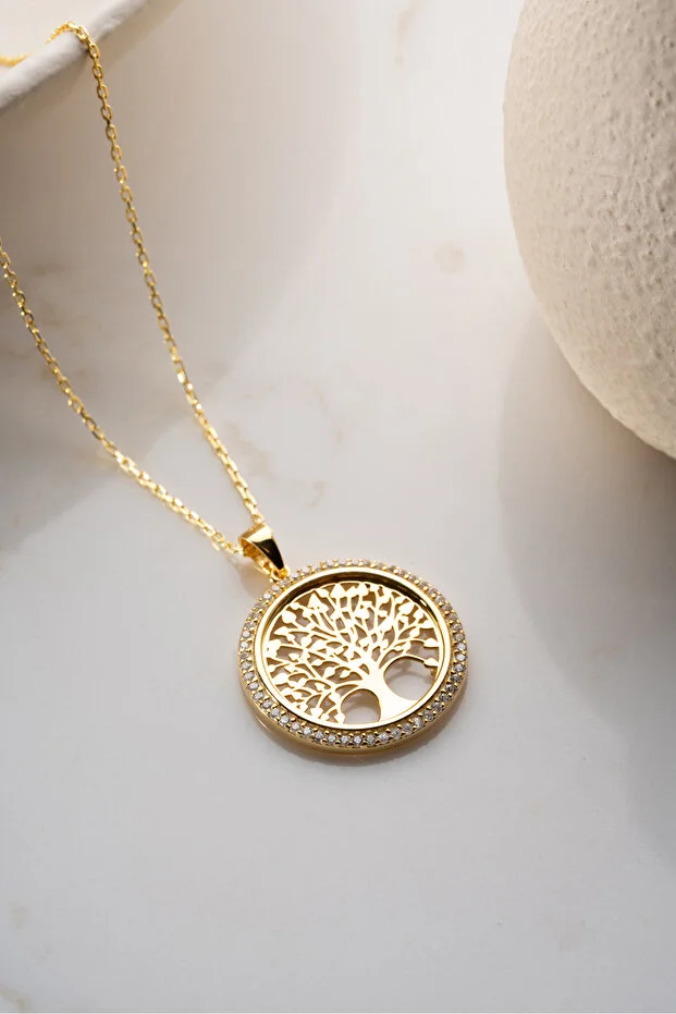 925 Ayar Gümüş Hayat Ağacı Kolye